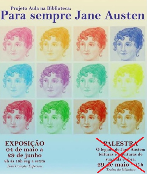 cancelamento da palestra dia 29 maio